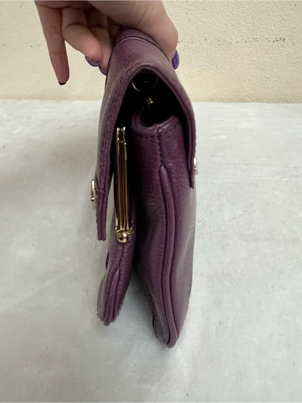 AUTH MCM PURPLE SHOULDER BAG